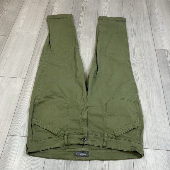 Torrid Pants Womens 18 Plus Olive Green Crop Aviator Skinny Twill High Olivine - Picture 9 of 12